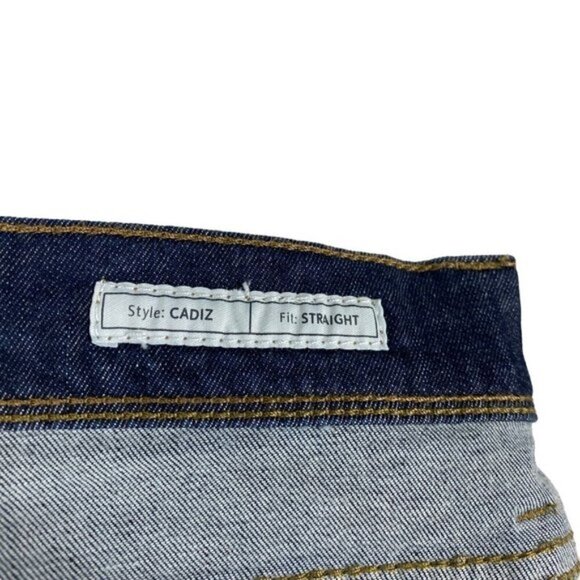 BRAX Cadiz Mens Blue Dark Wash Stretch Straight Fit Denim Jeans Estimate 32 X 30 - Picture 15 of 15